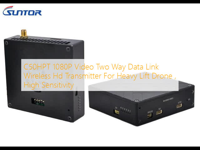 C50HPT 1080P Video Two Way Data Link Wireless Hd Transmitter For Heavy Lift Drone , High Sensitivity