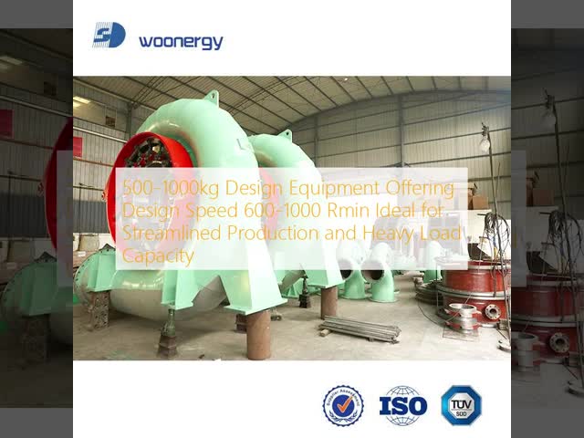 Turgo Turbine Generator with 500-1000kg Weight, 5 In 1 Integrated Control Panel and Up To 87% Efficiency for Hydropower Generation