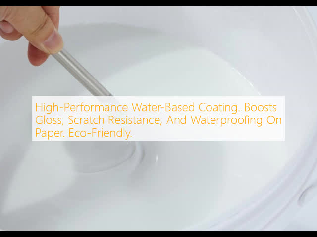 High-Performance Water-Based Coating. Boosts Gloss, Scratch Resistance, And Waterproofing On Paper. Eco-Friendly.
