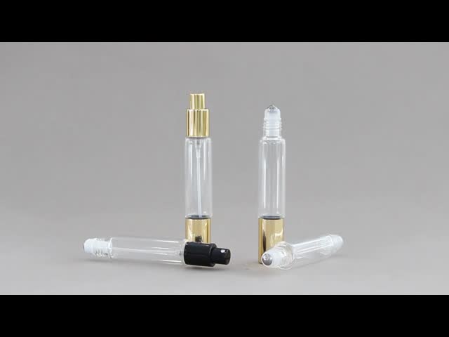BLPD Mold Empty Transparent Glass Roll On Bottle Dual Double Ended Bottles For Essential Oil