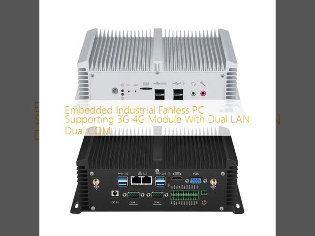 Embedded Industrial Fanless PC Supporting 3G 4G Module With Dual LAN Dual COM