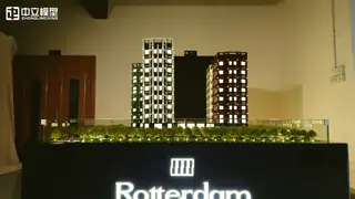 Custom 1:250 Scale High-End Apartment Architectural Model with LED Lighting for Real Estate Marketing