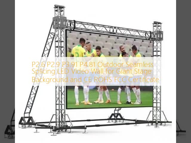 P3.91 Outdoor Rental LED Display with 3.91mm Pixel Pitch and 1920Hz/3840Hz Refresh Rate for Seamless Splicing Video Wall