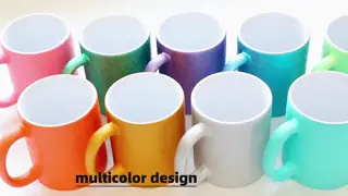 Multiple Color Sublimation Ceramic 11 Oz Coffee Cups Oil Painting Textured Mug Printable Milk Mug