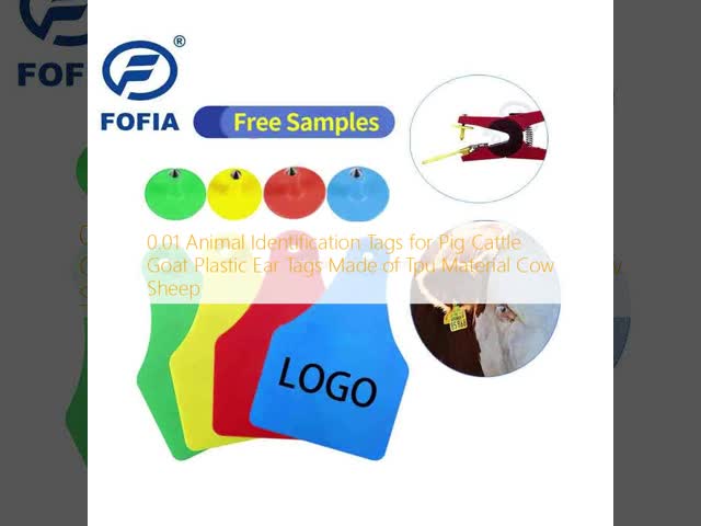 0.01 Animal Identification Tags for Pig Cattle Goat Plastic Ear Tags Made of Tpu Material Cow Sheep