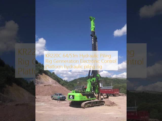 KR220C 64/51m Hydraulic Piling Rig Genneration Electronic Control Platform hydraulic piling rig
