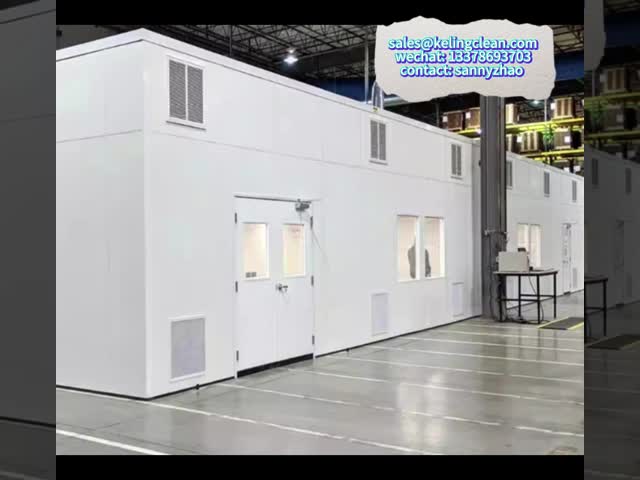 Microelectronics Semiconductor Softwall Cleanroom Offering Glass Magnesium Rock Wool Sandwich Panel 50mm Ceiling for Air Purity