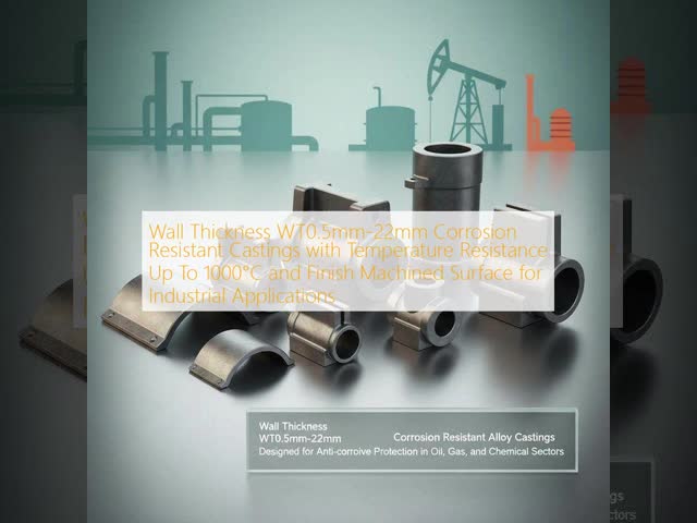 Wall Thickness WT0.5mm-22mm Corrosion Resistant Castings with Temperature Resistance Up To 1000°C and Finish Machined Surface for Industrial Applications