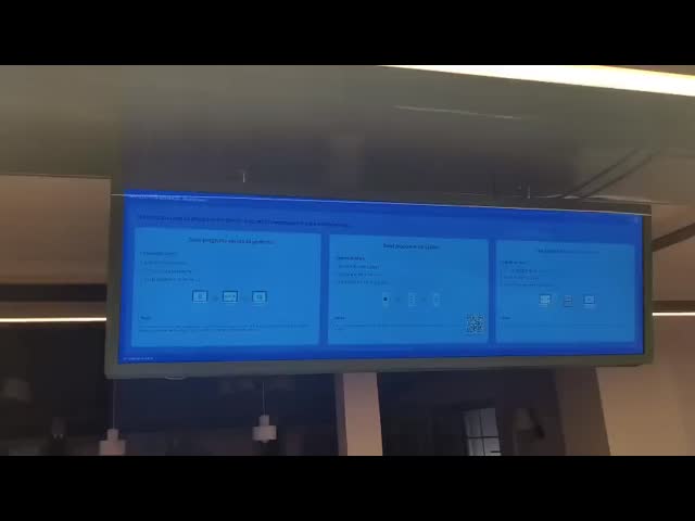 57.5 Inch Double Sided Stretched LCD Display With Ceiling Mount Bracket