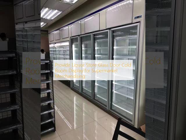 Provide Liquor Store Glass Door Cold Room Display for Supermarket Merchandising video