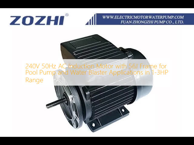 240V 50Hz AC Induction Motor with 56J Frame for Pool Pump and Water Blaster Applications in 1-3HP Range