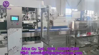 Double Head Stretch Sleeve Applicator Machine PLC Programmable Control