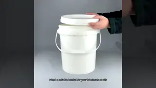 Американская круглая пластиковая бочка 18 кг с крышкой и ручкой