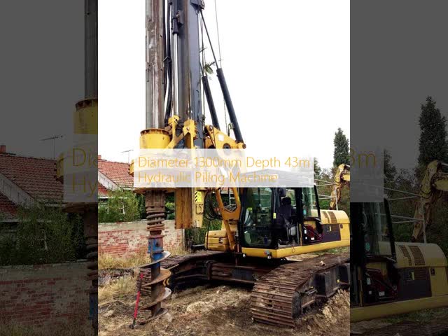 Diameter 1300mm Depth 43m Hydraulic Piling Machine