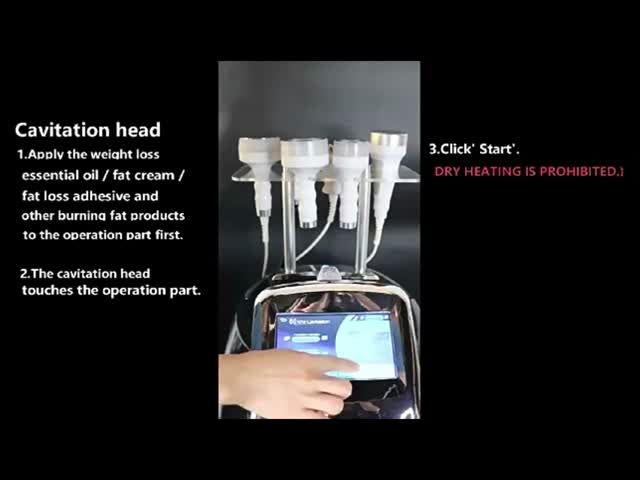 6 In 1 750HZ 120w Cavitation Body Slimming Machine