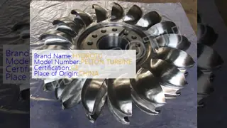 Pelton Hydro Turbine with 0.1-10 MW Power Capacity, Stainless Steel Runner, and Low Maintenance for High Head Hydropower Projects