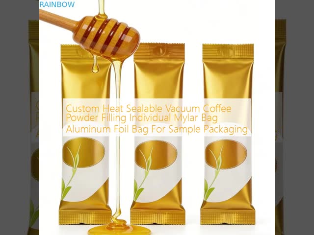 Custom 1g 3g 5g Milk-tea Powder Collagen Powder Sachet Heat Sealable Recyclable PET Aluminum Foil Laminated Zipper Food Bag