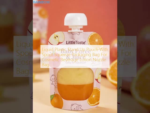  Liquid Plastic Stand Up Pouch With Spout Squeeze Packaging Bag For Cosmetic Beverage Lotion Nozzle Bag