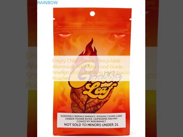 Child Resistant Food Grade Smellproof Mylar Bag for Tobacco Pouch and Herbal Incense Packaging