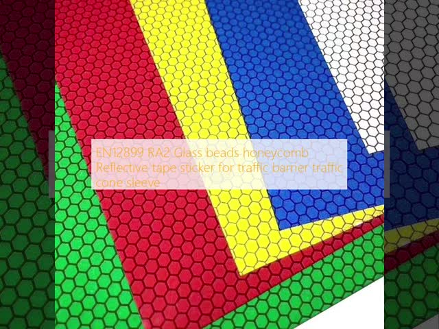 EN12899 RA2 Glass beads honeycomb Reflective tape sticker for traffic barrier traffic cone sleeve