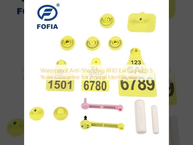 Waterproof Anti-Shedding RFID Ear Tag with 5 Years Guarantee for Animal Identification
