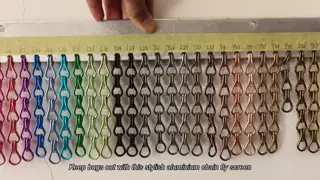12x24mm Chain Size Aluminium Chain Curtain With 60% Open Area And 1.2mm Wire Diameter For Insect Protection