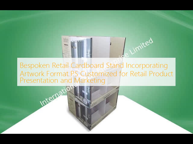 Customizable Size and Graphics POP Cardboard Display with High Visibility Advertising and Easy To Assemble No Tools Required