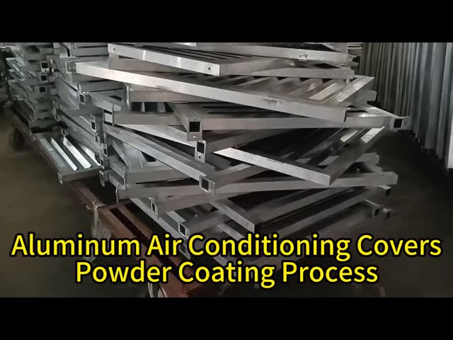 Custom Size Powder Coated Aluminum AC Cover with Perforated Pattern for Facade Decoration