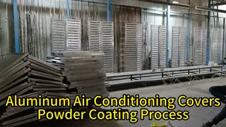 Custom Size Powder Coated Aluminum AC Cover with Perforated Pattern for Facade Decoration