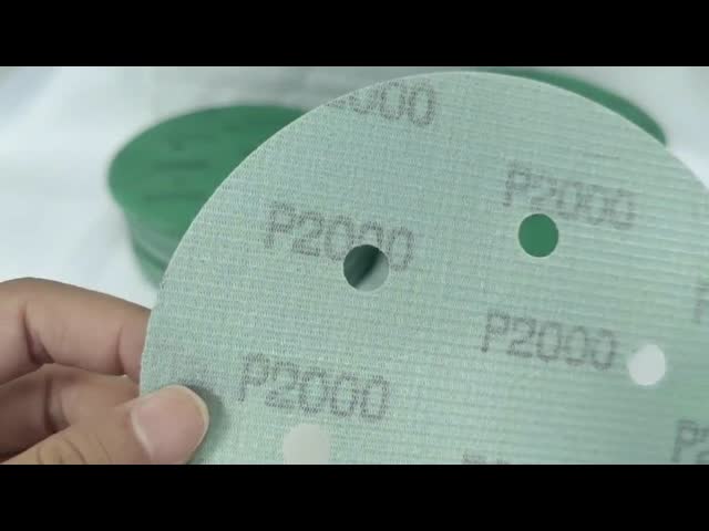 Green Sandpaper Hook and Loop Backing Sandpaper Vortex Hole Sanding Disc Sanding Discs Pad