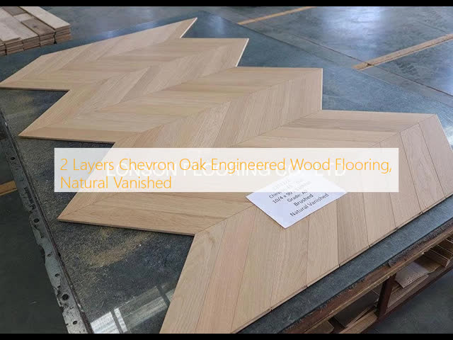 510x90x10/4MM Natural Oak Chevron Parquet Flooring with 25 Years Residential Warranty and E0 Formaldehyde Emission