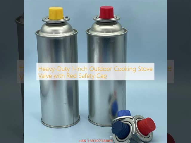 Durable 1-Inch Outdoor Cooking Stove Valve with Protective Red Cap