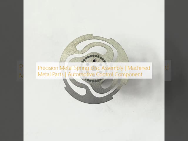 Precision Metal Spring Disc Assembly | Machined Metal Parts | Automotive Control Component