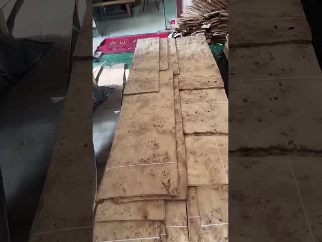 0.5mm Thickness Sliced Cut Mappa Burl Wood Veneer Sheets for Hotel Decoration