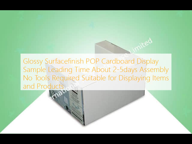Glossy Surface Finish POP Cardboard Display with No Tools Required Assembly and Customizable Size and Graphics