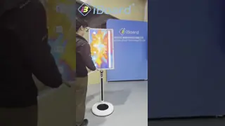 Tabuleiro interativo portátil de 32 polegadas com câmera de 13 MP e sistema Android para escritório doméstico