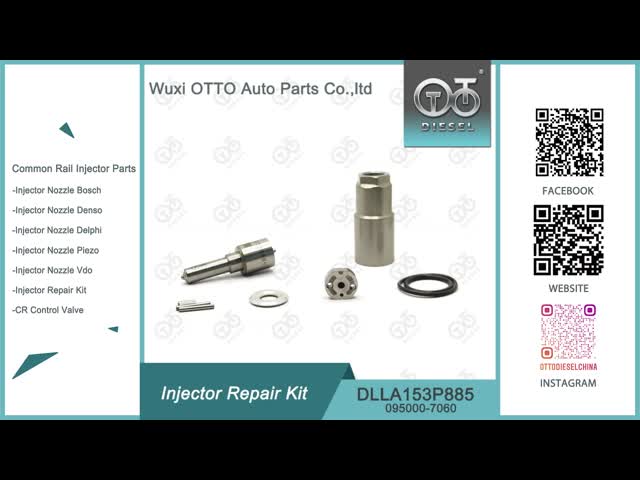High-speed Steel Denso Injector Repair Kit for 095000-7060/581# with DLLA153P885 Nozzle