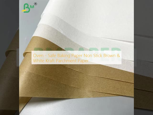 Oven - Safe Baking Paper Non Stick Brown & White Kraft Parchment Paper