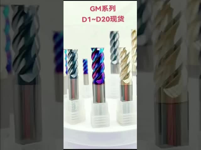 65 Degree Helix Angle Carbide End Mill with 4 Unequal Edges and Uneven Spiral for CNC Milling
