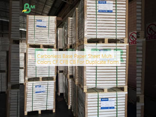 Carbonless Base Paper Sheet Multi - Colors CF CFB CB For Duplicate Form