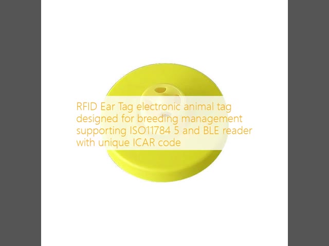 Full Icar RFID Ear Tag circular animal electronic tag designed for breeding and slaughter management meeting ISO11784 5 and FDX B