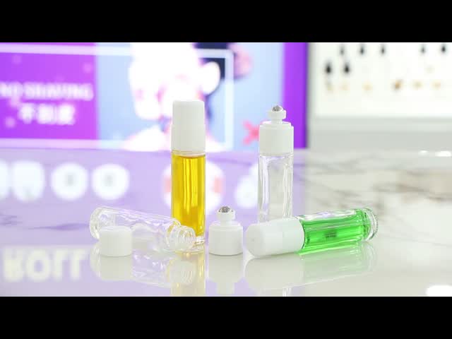 BLPB 15ml Clear Wholesale Customization Mold Glass Roll On Bottle With Switch Roller Steel Ball Bottles For Perfume