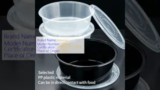 large round plastic food containers with lids / deli food containers / takeaway salad bowls / food storage containers wholesale
