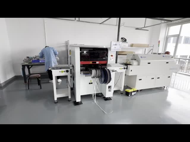 High Precision 4-head CHM-551P SMT Production Line with 4-zone Reflow Oven for PCB Assembly