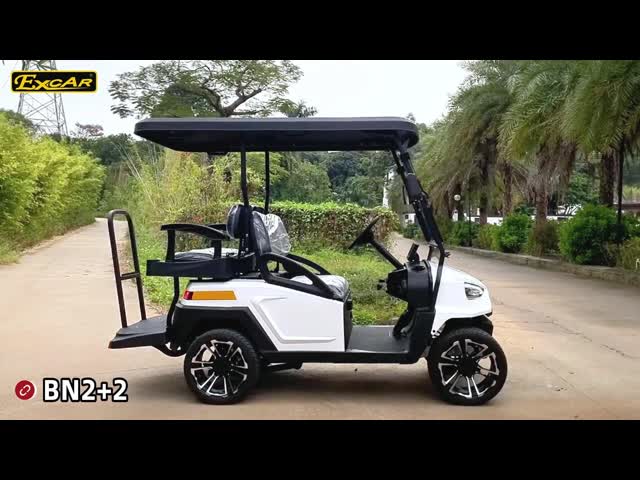 Lifted Elegant 2 Seats & 2 Rear Electric Golf Buggy Carried 72V Lithium Battery Support Long Range