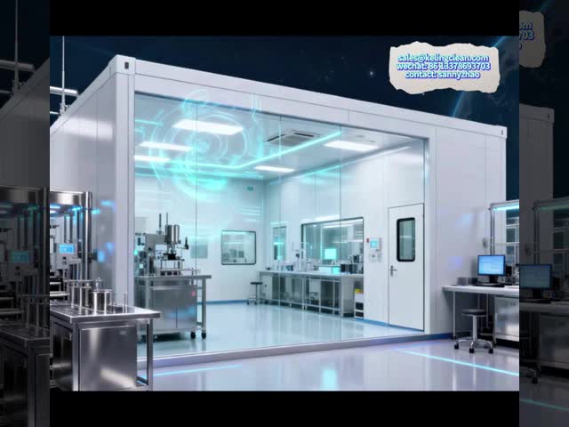 High Purification Light Modular Hard Wall Cleanroom Designed for Effective Air Control in Microelectronics Semiconductor