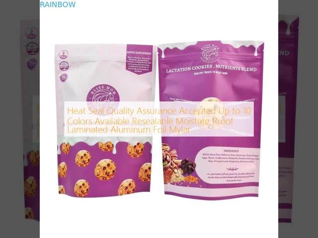 Heat Seal Quality Assurance Moisture Proof Customized Size Stand Up Pouch Resealable Food Bag
