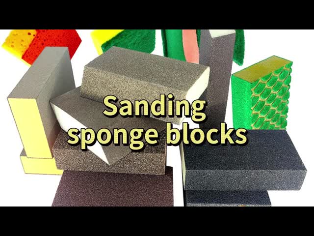 Soft Blue Sponge Sanding Block, Wet Dry Dual Use Abrasive Sponge Sandpaper for Wood Metal Polishing