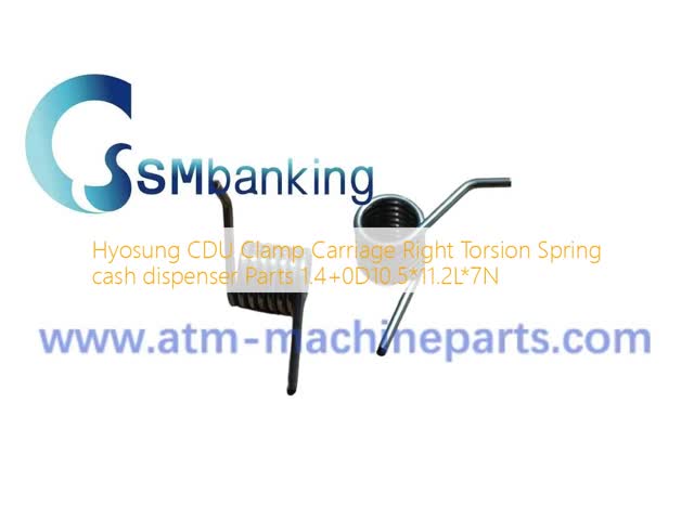 Hyosung CDU Clamp Carriage Right Torsion Spring cash dispenser Parts 1.4+0D10.5*11.2L*7N