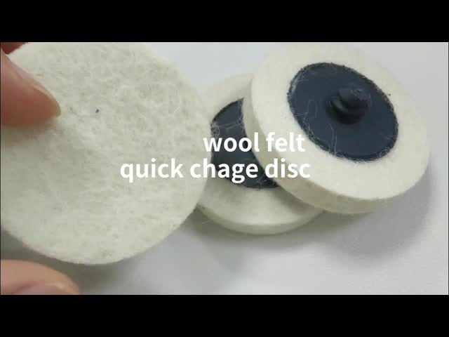 2 Inch Compressed Wool Fabric Quick Change Disc Roll Lock Surface Conditioning Buffing Pads for Polishing and Buffing Projects